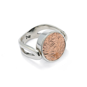 Silver & Copper Ring - R9105
